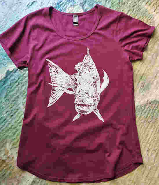 Womens Mali Tee Snapper Print