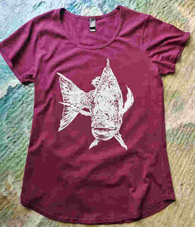 Womens Mali Tee Snapper Print